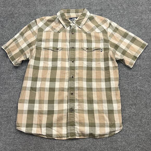 The North Face Shirt Men's Large Multicolor Plaid 100% Cotton Pockets Button-Up - Picture 1 of 10